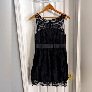 Black dress with lace overlay